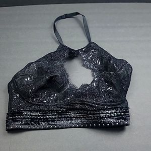 Victoria Secret Very Sexy Bralette Metallic Black - SM